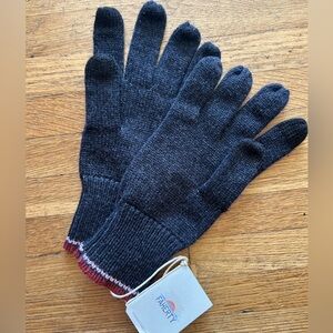 Faherty Heather Gray Knit Gloves